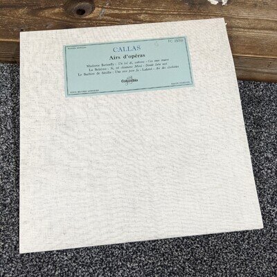 Maria Callas – Airs D'Opéras (10" Vinyl 1958) Vintage Classical, Stage, Opera