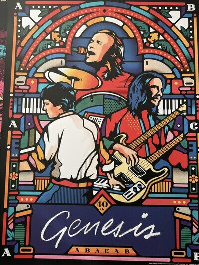 GENESIS "ABACAB" 2021 40TH ANNIVERSARY 24" X 18" TOUR POSTER OFFICIAL MERCH