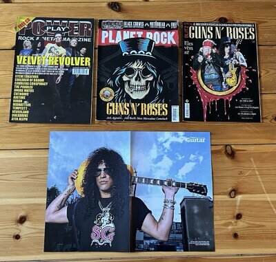Slash Guns N Roses Velvet Revolver Rock Magazine Lot of 3 Plus Bonus Poster