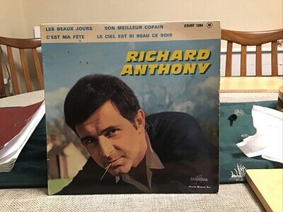 Richard Anthony EP 7” Vinyl Record France Columbia ESRF 1394