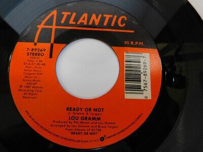 Lou Gramm – Ready Or Not 1987 7" Single 7-89269