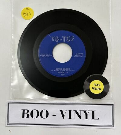 Detroit Jr.* - Young Blood / Secret Love 7” Funk Soul Blues Vinyl Record EX Con