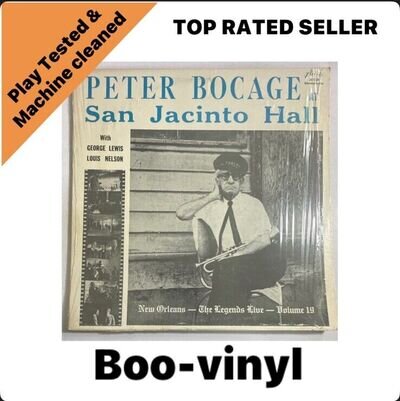 Peter Bocage At San Jacinto Hall (LP Vinyl Record 1965 Jazzology JCE 29 VOL. 19