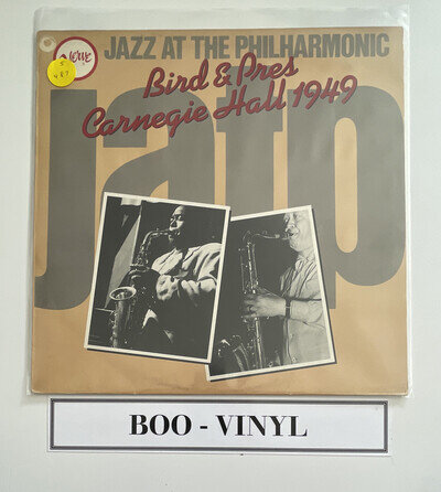 Bird & Pres Jazz At The Philharmonic - Carnegie Hall 1949 LP Vinyl Record Verve