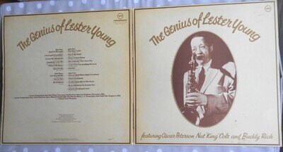 THE GENIUS OF LESTER YOUNG MONO LP1 ONLY G/F BUDDY RICH OSCAR PETERSON