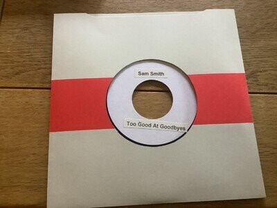 SAM SMITH TOO GOOD AT GOODBYES - RARE WHITE LABEL - Promo/test pressing.