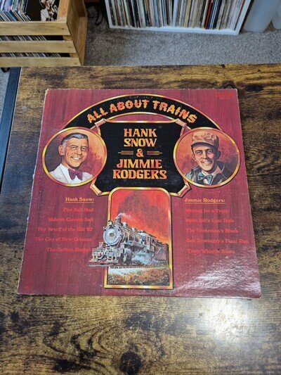 Hank Snow & Jimmie Rodgers - All About Trains - USA - 1975 - Remastered - VG+