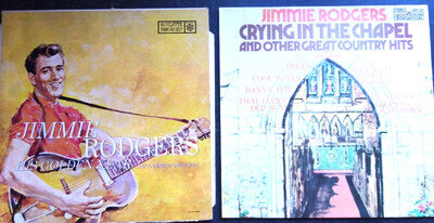 2 Jimmie Rodgers LPs g-VG His Golden Year + Crying In The Chapel and other Great