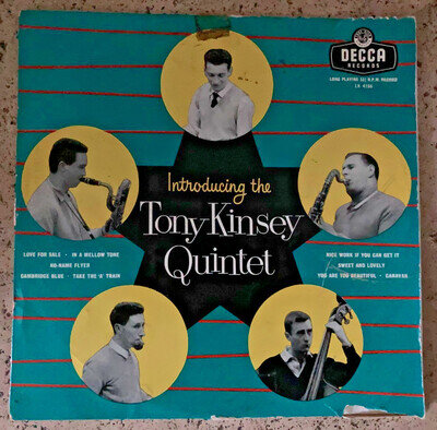 INTRODUCING THE TONY KINSEY QUINTET UK 1957 BRITISH JAZZ VINYL LP RECORD💥