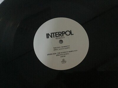 INTERPOL - REMIXES - PROMO WHITE LABEL ELECTRO HOUSE 12" SINGLE
