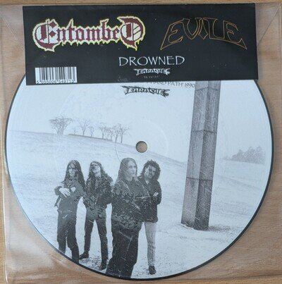 ENTOMBED / EVILE drowned SPLIT 7" PICTURE DISC FREE POSTAGE RSD LIMITED TO 300