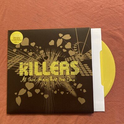 The Killers – All These Things That I've Done – 7" yellow vinyl, Ltd Ed. EX+/NM