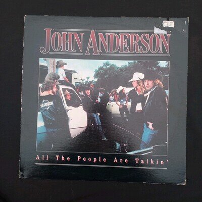 JOHN ANDERSON ALL THE PEOPLE ARE TALKING LP 1983 - nice copy - saw cut in cover