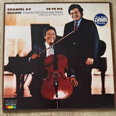 Emanuel Ax, Yo-Yo Ma ‎– Brahms - Sonatas For Cello And Piano Vinyl (1985)