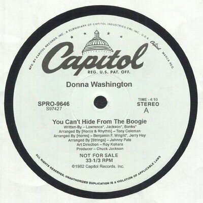 WASHINGTON, Donna/LINDA CLIFFORD - You Can't Hide From The Boogie (reissue)
