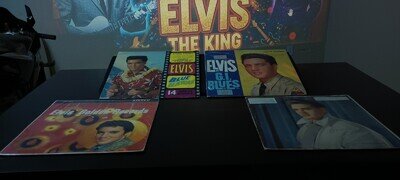 LOT of 4 SIGNED original release Elvis Presley records!