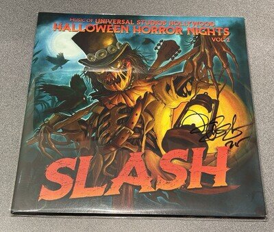 NEW Halloween Horror Nights Vol 2 SLASH SIGNED Vinyl LP Record Guns n Roses 2025
