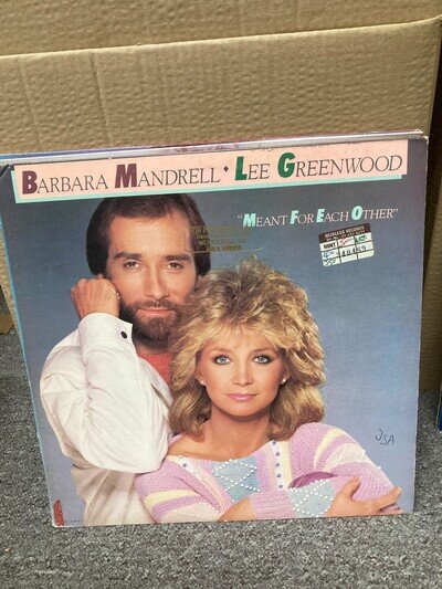 BARBARA MANDRELL & LEE GREENWOOD MEANT FOR EACH OTHER, VINYL LP, MCA5477, VG+