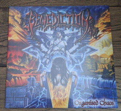 Benediction – Organised Chaos (2023) 2 x LP, Album, Light Blue/White Splatter