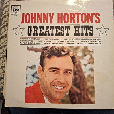 JOHNNY HORTON "JOHNNY HORTON'S GREATEST HITS" VINYL LP 1962 VG+
