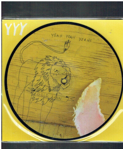 YEAH YEAH YEAHS GOLD LION PICTURE DISC 7 INCH VINYL SINGLE 2006