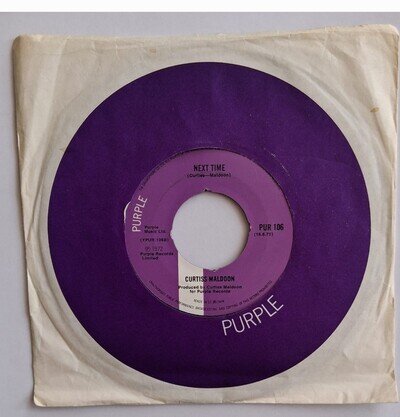 Curtiss Maldoon - Next Time / One Way Ticket - Promo 45 - Purple - PUR 106