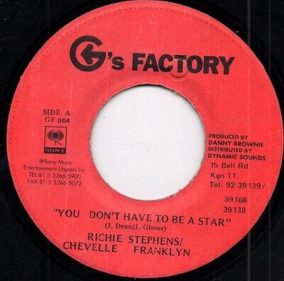 RICHIE STEPHENS & CHEVELLE FRANKLYN you don't have to be a star G'S FACTORY.