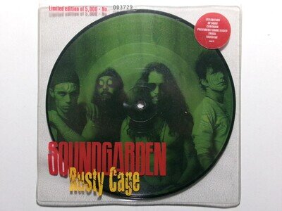 SOUNDGARDEN RUSTY CAGE TOUCH ME A&M AM 874 GRUNGE PICTURE DISC