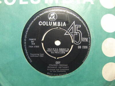 Richard Anthony – Cry 1964 7” Columbia DB 7326
