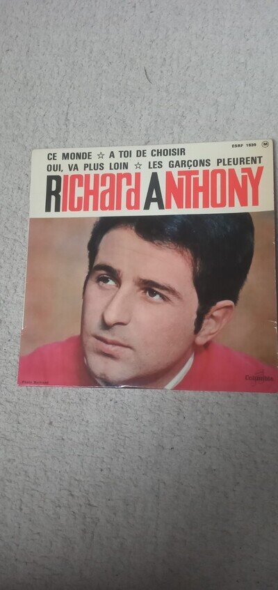 Richard Anthony Ce Monde 4 track E,P French import 7" vinyl
