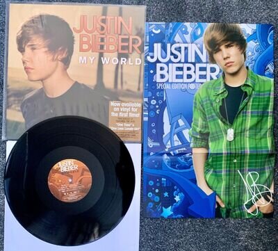 Justin Bieber/My World Vinyl, Ex/Ex, 2019 Back To Black Release, Poster Download