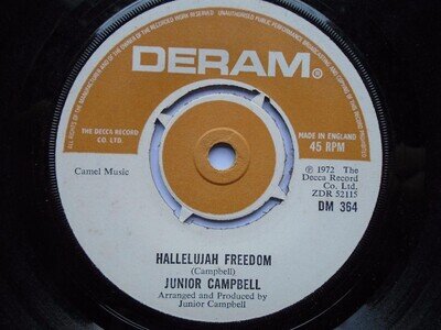 Junior Campbell Hallelujah Freedom 7" Deram DM364 EX 1972