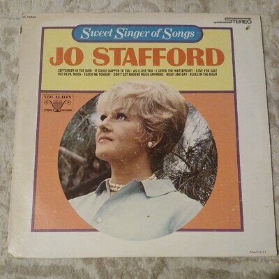 Jo Stafford - Sweet Singer of Songs - 12" vinyl LP album