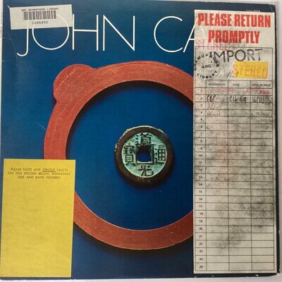 JOHN CAGE ‘JOHN CAGE' BBC GRAMOPHONE LIBRARY LP RECORD (TOMATO)