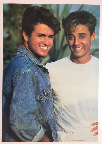 WHAM,GEORGE MICHAEL,AUTHENTIC RARE 1980's POSTER