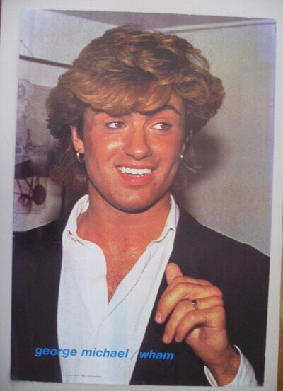 GEORGE MICHAEL, WHAM,AUTHENTIC RARE 1980's POSTER