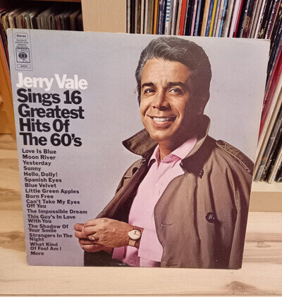 Jerry Vale ‎– Sings 16 Greatest Hits Of The 60's (UK vinyl LP 1970) CBS 80420
