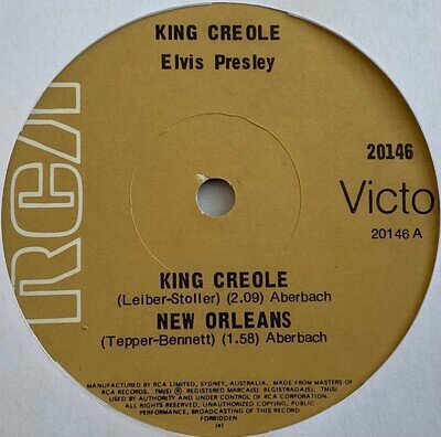 Elvis Presley - King Creole - 7” Vinyl Single