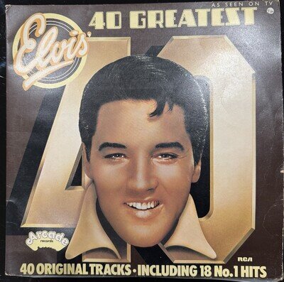 Elvis Presley 40 Greatest Hits Double 12" Vinyl Record 2 x LP Gatefold Album