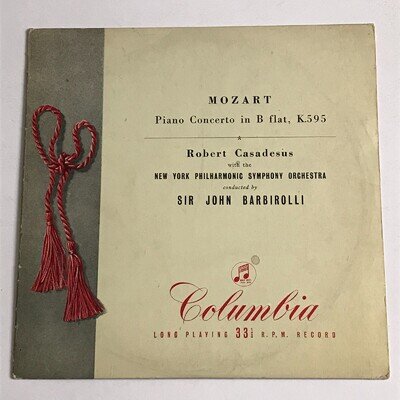 Casadesus/Barbirolli - Piano Concerto In B Flat K.595 10" LP - 33C 1028 VG+/VG+