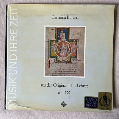 STUDIO DER FRUHEN MUSIK Carmina Burana 1964 Vinyl LP Telefunken SAWT 9455-A - VG