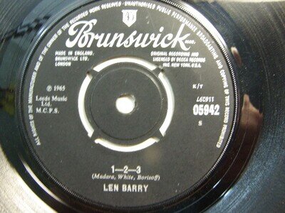 Len Barry – 1-2-3 1965 7” Brunswick 05942