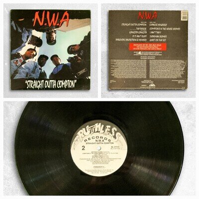 N.W.A - Straight Outta Compton (1st Press Black Vinyl LP) (Ruthless)