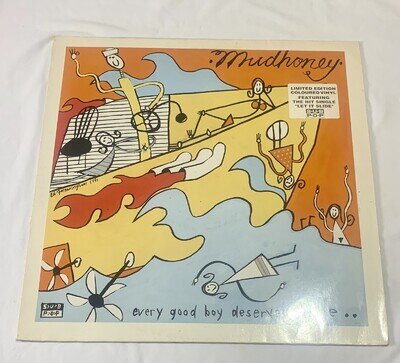 Mudhoney Every Good Boy Deserves Fudge LP vinyl Sub Pop 1991 grey vinyl