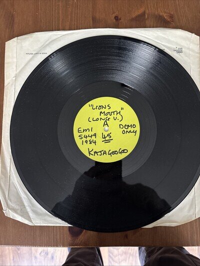 KAJAGOOGOO The Lion's Mouth (The Beast Mix) UK 3-track white label promo 12"