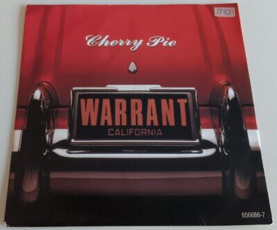 WARRANT - CHERRY PIE / THIN DISGUISE VINYL 45. PLAYS EXCELLENT.