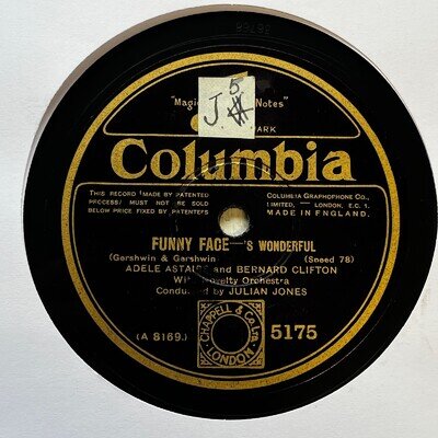 ADELE ASTAIRE - ’S WONDERFUL’ 1928 GERSHWIN ORIGINAL CAST COLUMBIA 78!