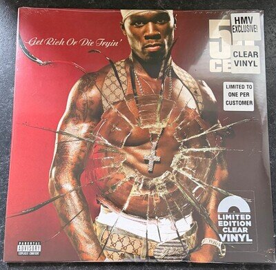 50 Cent Get Rich or Die Tryin' Limited Edition Clear 12" Vinyl Record G-Unit