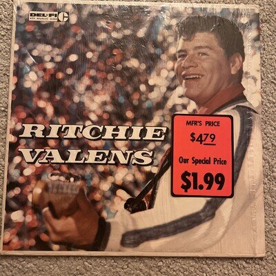 RITCHIE VALENS: 1960 LP in Shrink; Self-Titled Debut; Del-Fi DFLP-1201; EX Vinyl
