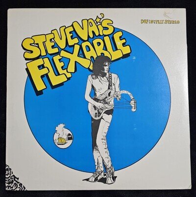 STEVE VAI FLEX-ABLE 2nd COVER / PINK LABELS W/ INSERT 1984 US press VG/VG+